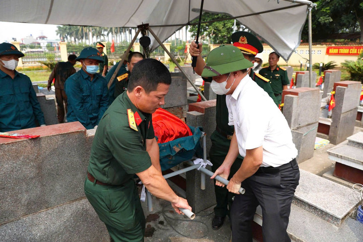 Xã Chương Dương: Lấy mẫu ADN, từng bước xác định danh tính liệt sĩ