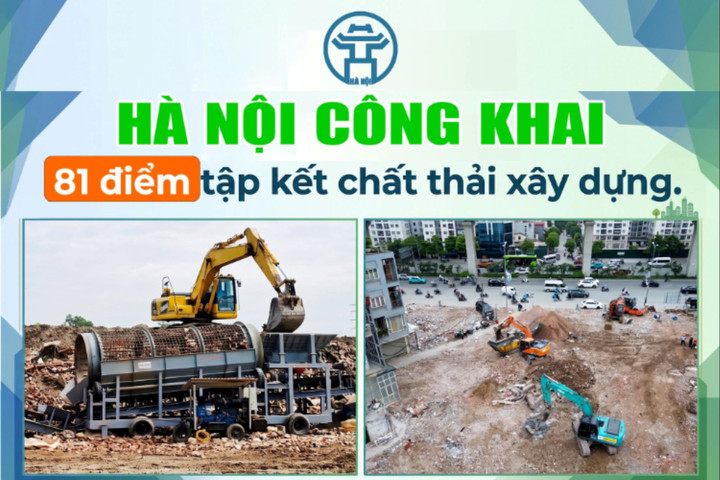 Hà Nội công khai 81 điểm tập kết chất thải xây dựng