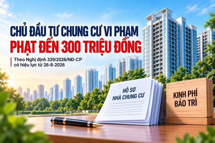 Chủ đầu tư chung cư vi phạm-Phạt cao nhất đến 300 triệu đồng