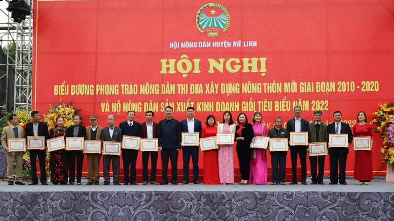 Mê Linh biểu dương 119 hộ nông dân sản xuất, kinh doanh giỏi tiêu biểu