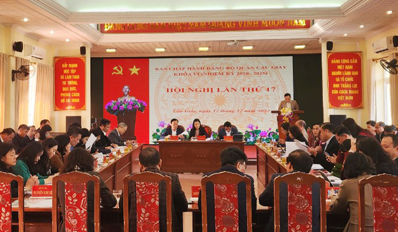 Ban Chấp hành Đảng bộ quận Cầu Giấy tổ chức Hội nghị lần thứ XVII