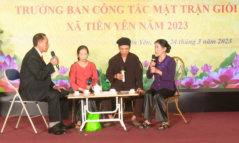 Xã Tiền Yên tổ chức hội thi Trưởng ban Công tác Mặt trận giỏi năm 2023