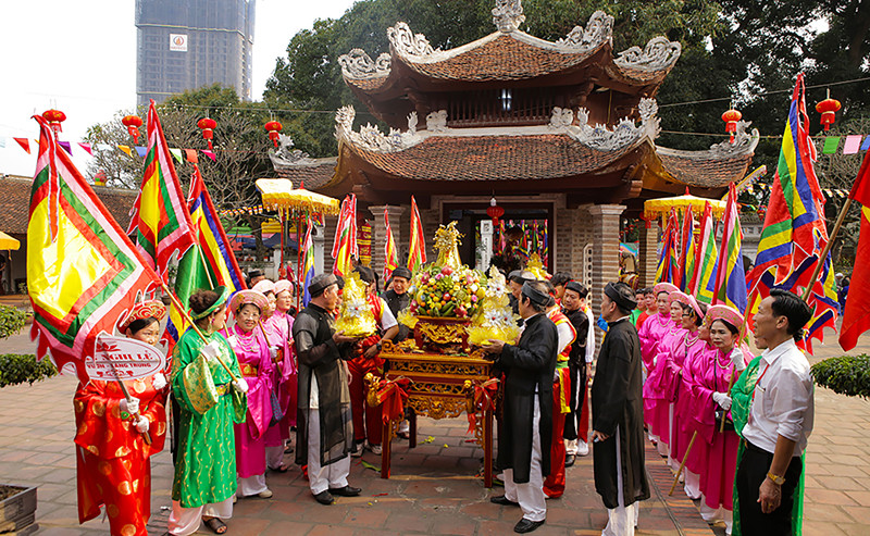 Phục dựng nhiều nghi thức truyền thống tại Lễ hội chùa Láng 2023