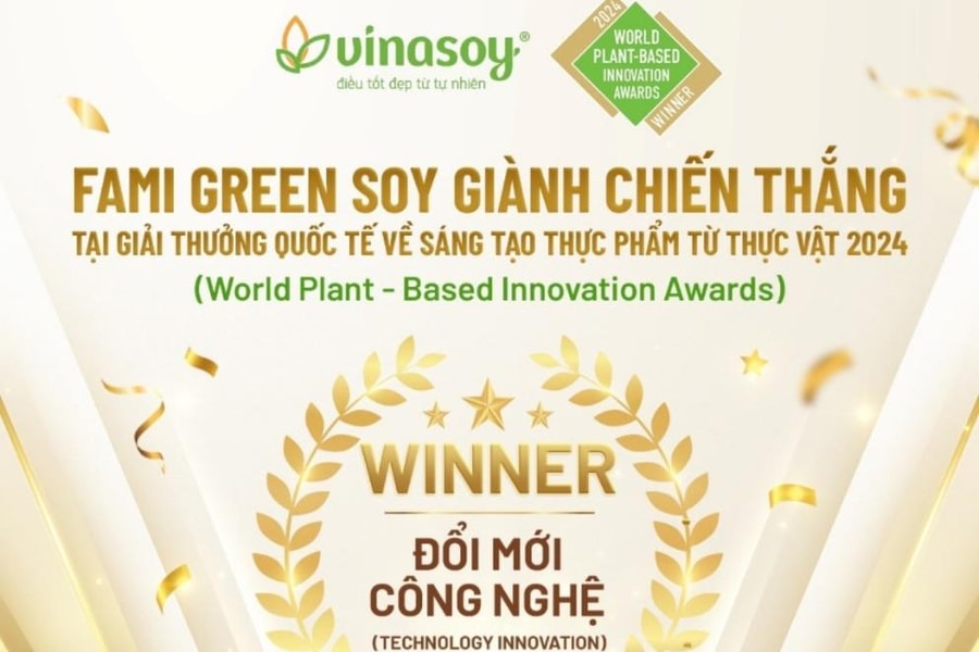 Sữa đậu nành thế hệ mới của Vinasoy giành giải thưởng quốc tế về đổi mới công nghệ tại Mỹ