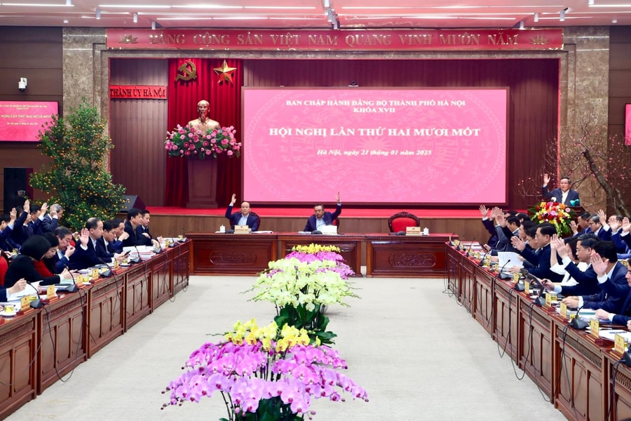 Hà Nội phấn đấu hoàn thành ở mức cao nhất các chỉ tiêu, nhiệm vụ năm 2025