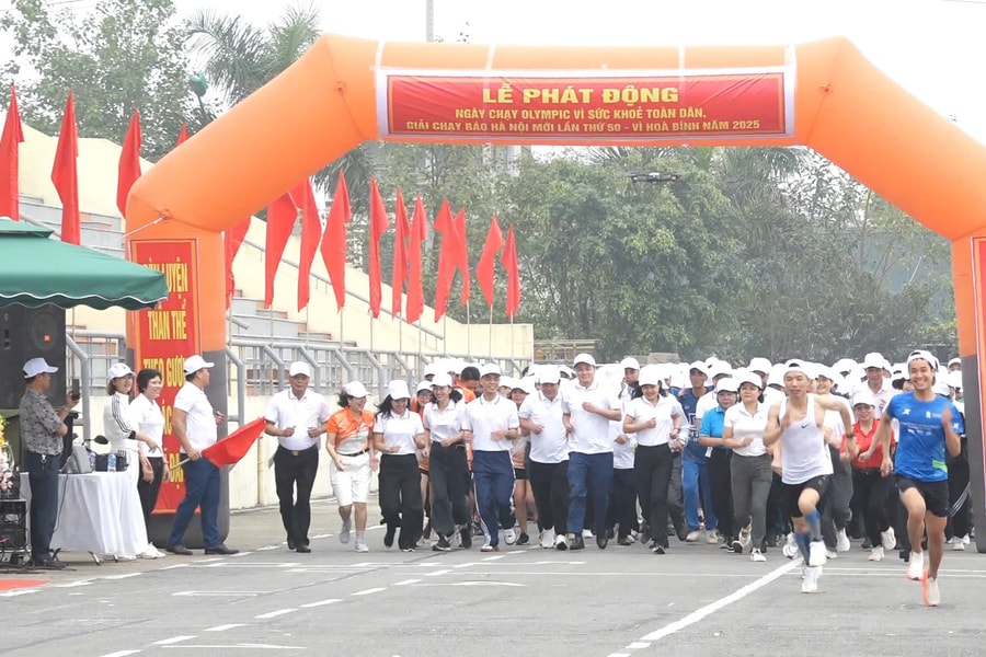 Huyện Thanh Oai phát động Giải chạy Báo Hànộimới mở rộng lần thứ 50