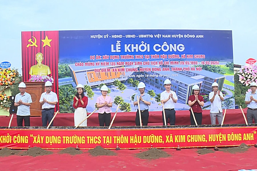 Đông Anh khởi công nhiều dự án chào mừng 135 năm Ngày sinh Chủ tịch Hồ Chí Minh
