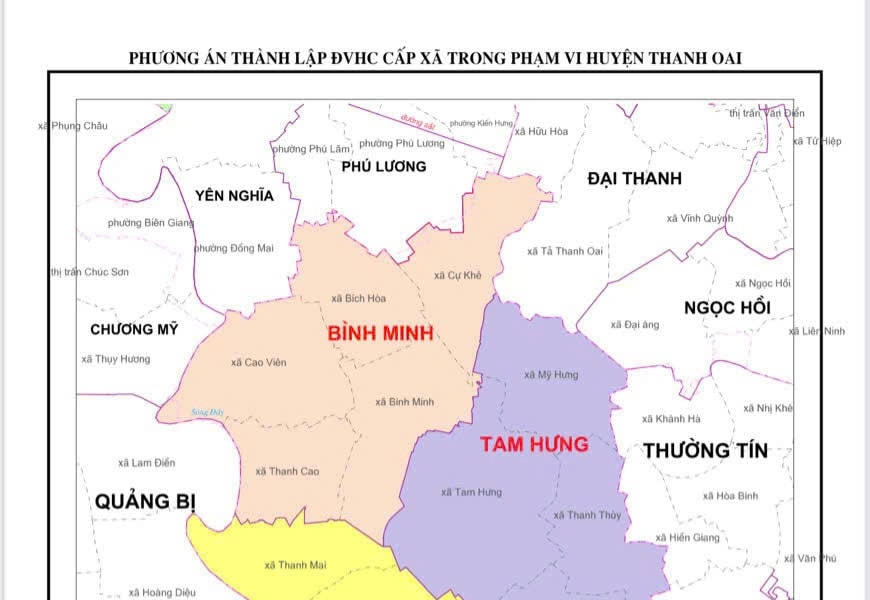 Xã Thanh Oai mới có trụ sở tại Huyện ủy, HĐND, UBND, Ủy ban MTTQ huyện Thanh Oai hiện nay