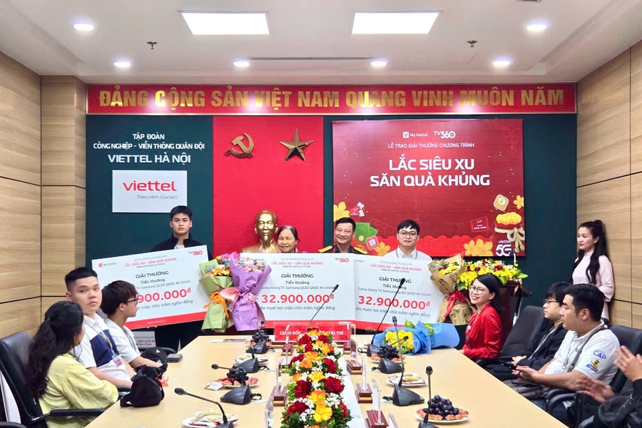 Viettel Hà Nội tổ chức Lễ trao thưởng “Lắc siêu xu - Săn quà khủng” với tổng giá trị 25 tỷ đồng