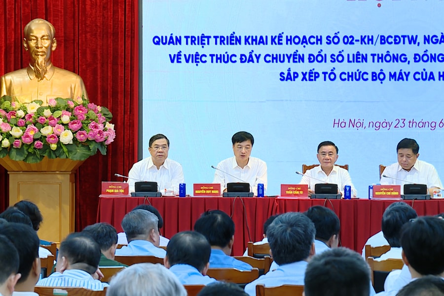 Thúc đẩy chuyển đổi số liên thông, đồng bộ, đáp ứng yêu cầu sắp xếp tổ chức bộ máy