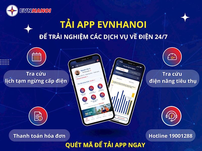 App EVNHANOI giúp người dân kiểm soát lượng tiêu thụ điện