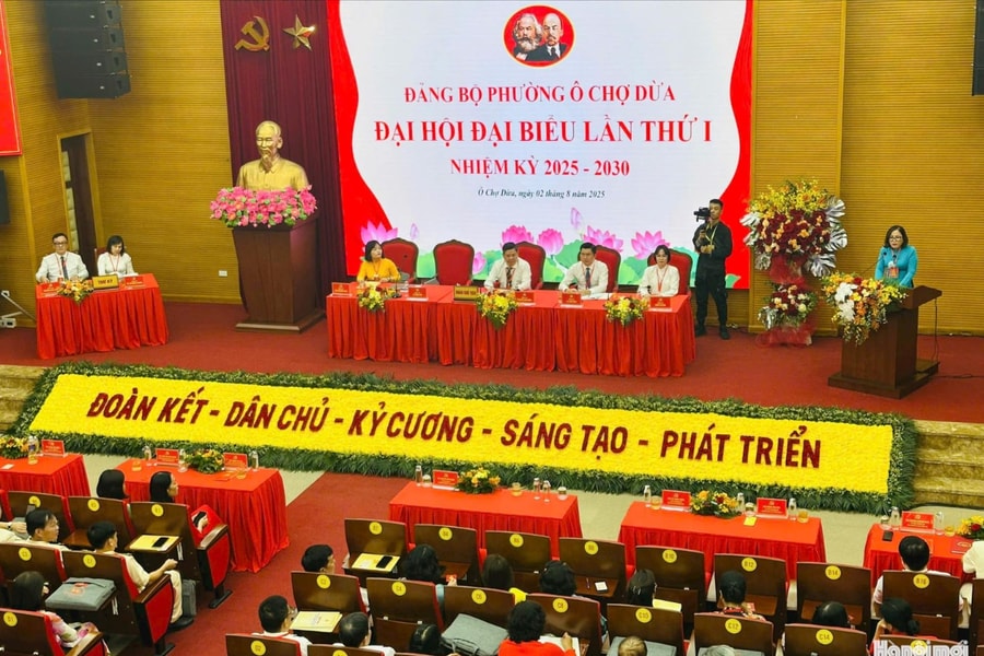 225 đại biểu dự Đại hội Đảng bộ phường Ô Chợ Dừa