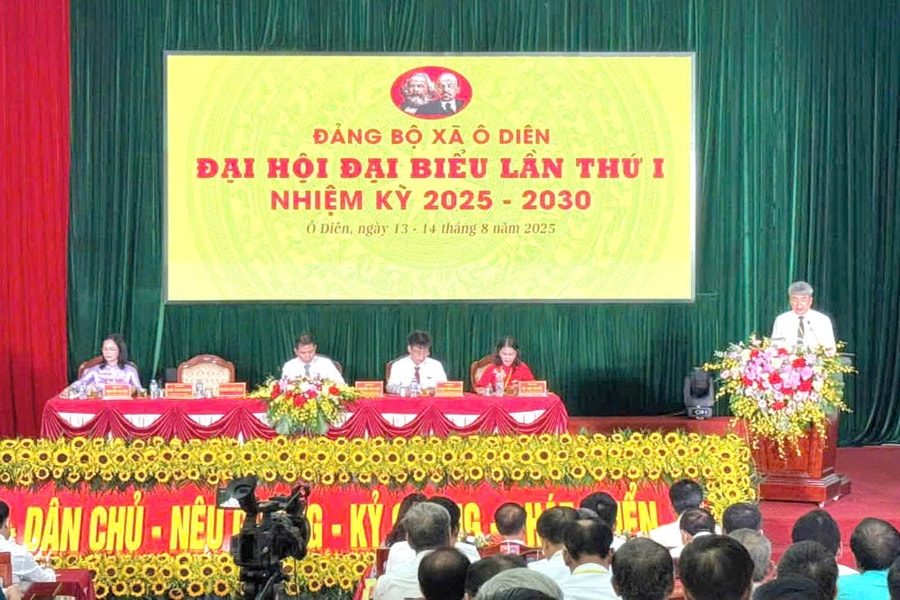 Đại hội đại biểu Đảng bộ xã Ô Diên tiến hành phiên trù bị
