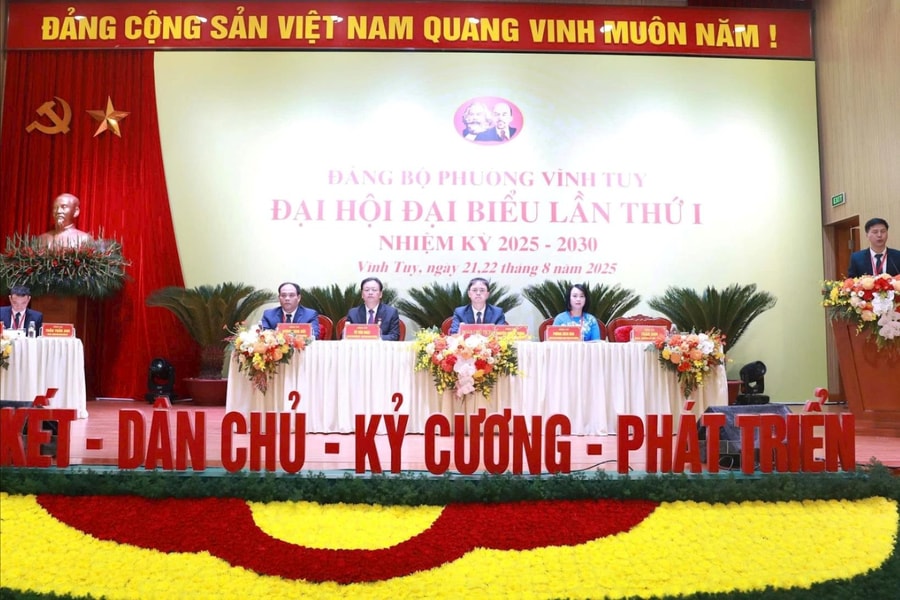 239 đại biểu dự Đại hội Đảng bộ phường Vĩnh Tuy lần thứ I