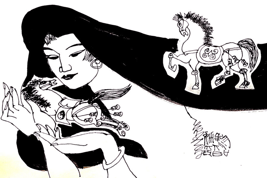 Bầy ngựa hồng