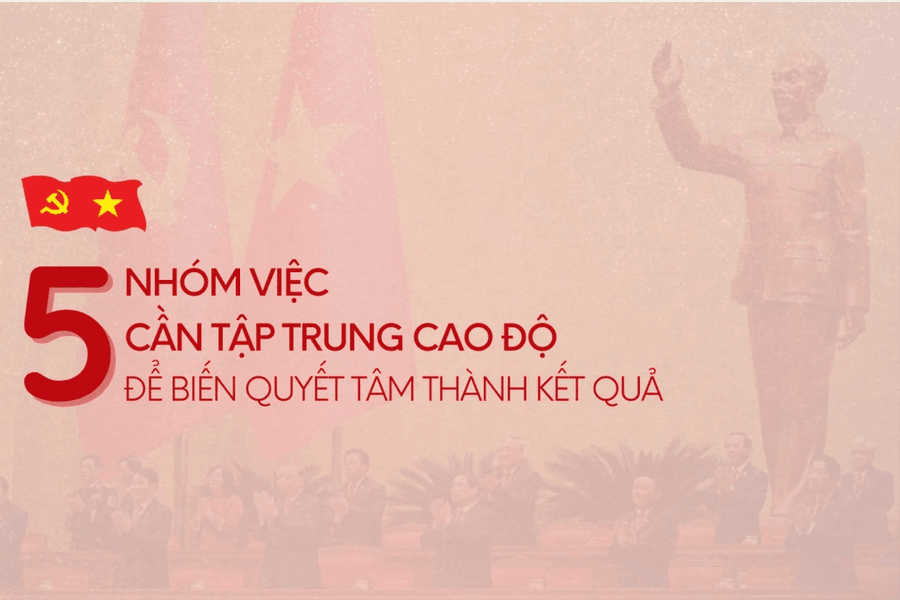 Năm nhóm việc cần tập trung cao độ để biến quyết tâm thành kết quả