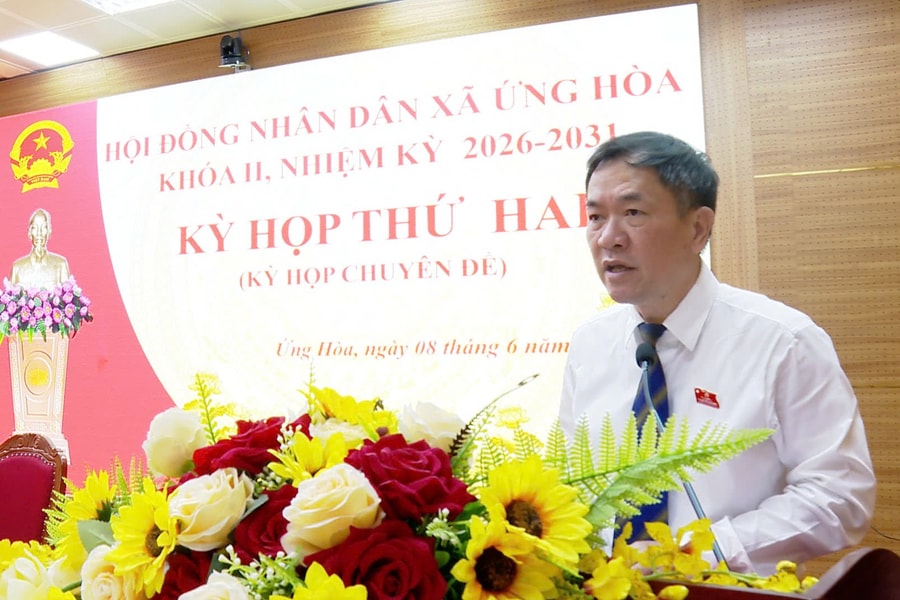 Kỳ họp thứ 2, HĐND xã Ứng Hòa thông qua nhiều nghị quyết quan trọng