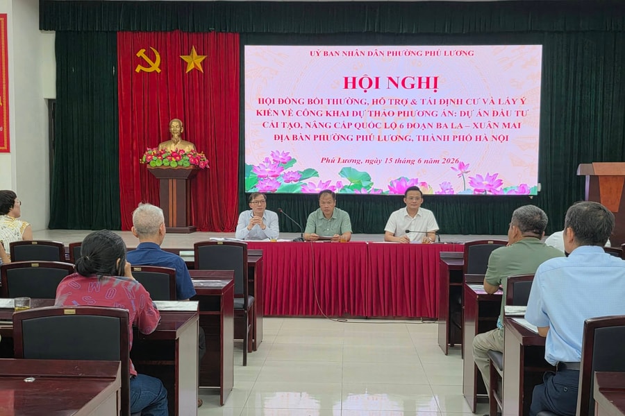 Phường Phú Lương đồng thuận cao với dự án cải tạo, nâng cấp quốc lộ 6