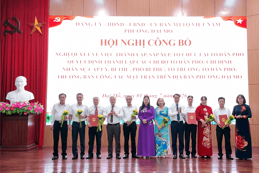 Phường Đại Mỗ tinh gọn tổ dân phố, nâng cao hiệu quả quản trị ở cơ sở