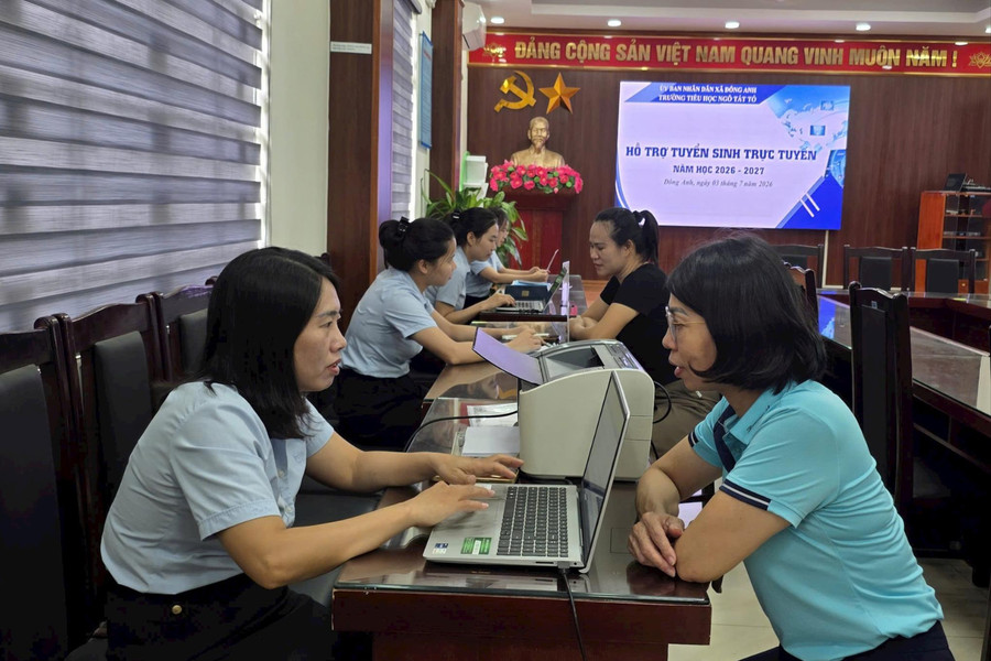 Xã Đông Anh tuyển sinh trực tuyến: Thuận tiện cho người dân, nâng cao hiệu quả quản lý