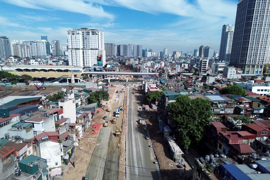 Tăng tốc thi công trên các đoạn tuyến đường Vành đai 2.5