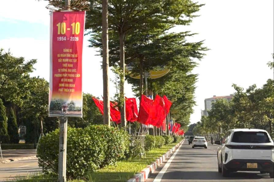 Phường Việt Hưng rực rỡ cờ hoa chào mừng Ngày Giải phóng Thủ đô